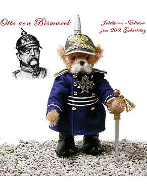 Hermann Coburg Sammlerbär Otto von Bismarck 40 cm